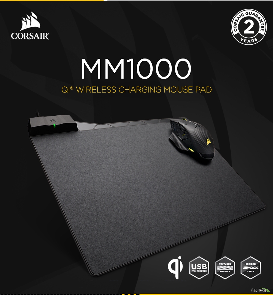 MM1000 Qi Wireless Charging Mouse Pad 